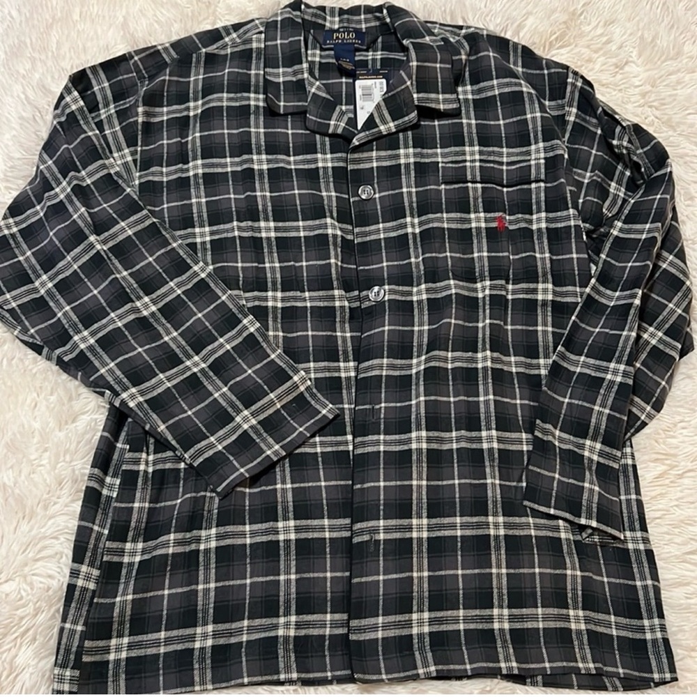 Polo Ralph Lauren flannel sleep pajama shirt